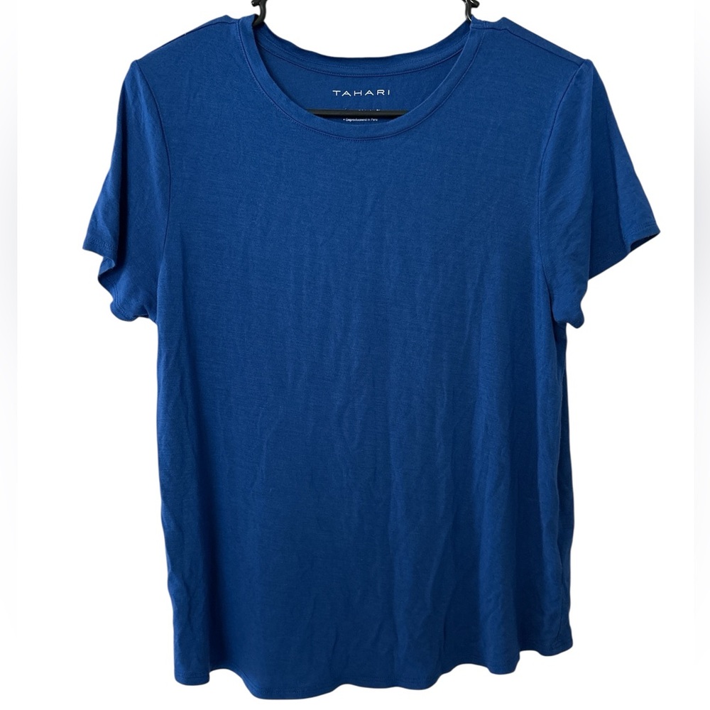 Tahari Blue Short Sleeve T-Shirt